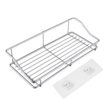 Poaug Stainless Steel Wall Shelf, Kitchen & Bathroom Storage Organizer, Silver - Clearance Sale