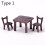 3pcs Table and chairs Miniature miniature Type 1 1