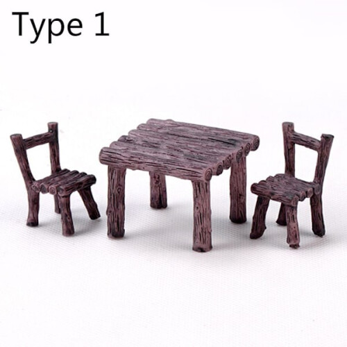 3pcs Table and chairs Miniature miniature Type 1