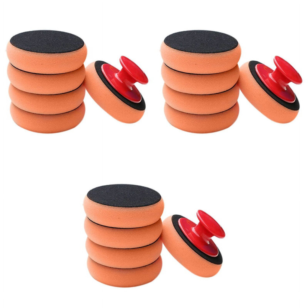 18Pcs/Set Car Wax Wash Polish Pad Sponge Cleaning Foam Kit Microfiber Applicator Pads With Gripper Handle Car-Styling 9482828961069