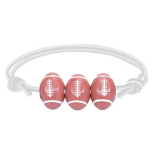Pulsera de baloncesto y béisbol, pulsera de tenis y rugby con línea de cera, joyería deportiva para niños y niñas.