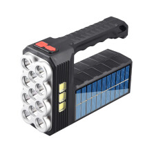 Lanterna de acampamento Zeceouar recarregável com painel solar, 4 modos de luz, bateria externa de 1200mAh, ideal para caminhadas, emergências e