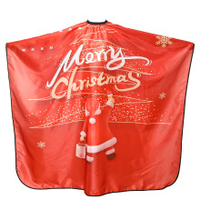 Hair Cutting Cape with Neck Duster, Adjustable Salon Barber Cape for Adults, Full Coverage Red