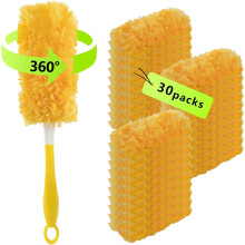 30 Packs Duster Refill for Swiffer Dusters, 360 Heavy Duty Unscented Refills with 1 Handle, Multi-Surface Disposable Electrostatic Microfiber