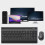 Wireless Keyboard and Mouse Combo Ergonomic Silent Design with Extra Large Tablet Slot Adjustable DPI 4