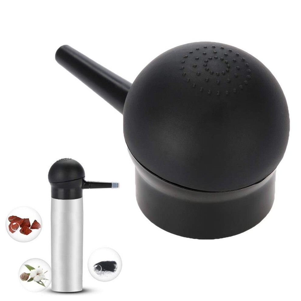 Black Hair Fiber Applicator With Precise Spray Control For Thinning Hair, Hair Building Fiber Nozzle Pump