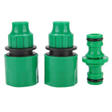 Kit de réparation de tuyau d'arrosage Leylor (3 pièces) : adaptateur de raccord rapide 3/8" pour tuyau d'arrosage domestique