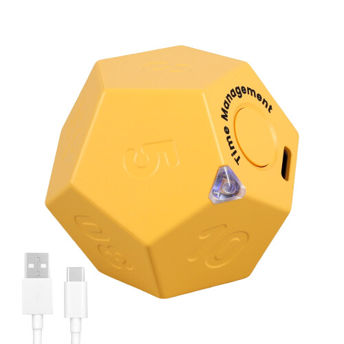 Χρονοδιακόπτης Ghojet Cube, επαναφορτιζόμενος μίνι κύβος διαχείρισης χρόνου 450mAh,