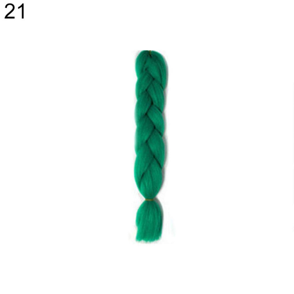 24 Inch Twist Braided Dreadlock Wig Heat Resistant Synthetic Fiber Punk Style 21#