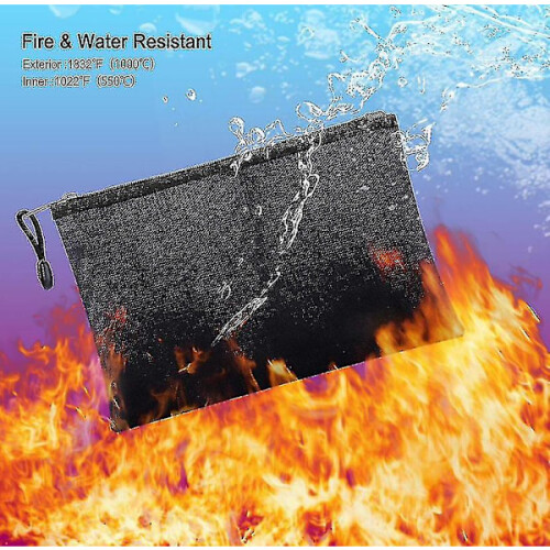 Waterproof and fireproof document bag with zipper, essential document organizer for travel 2