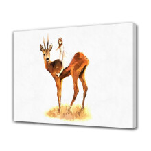 Fată călare pe o cerb pânză poster dormitor decor peisaj sportiv birou cameră decor cadou, stil ramă, 12x18inch (30x45cm)