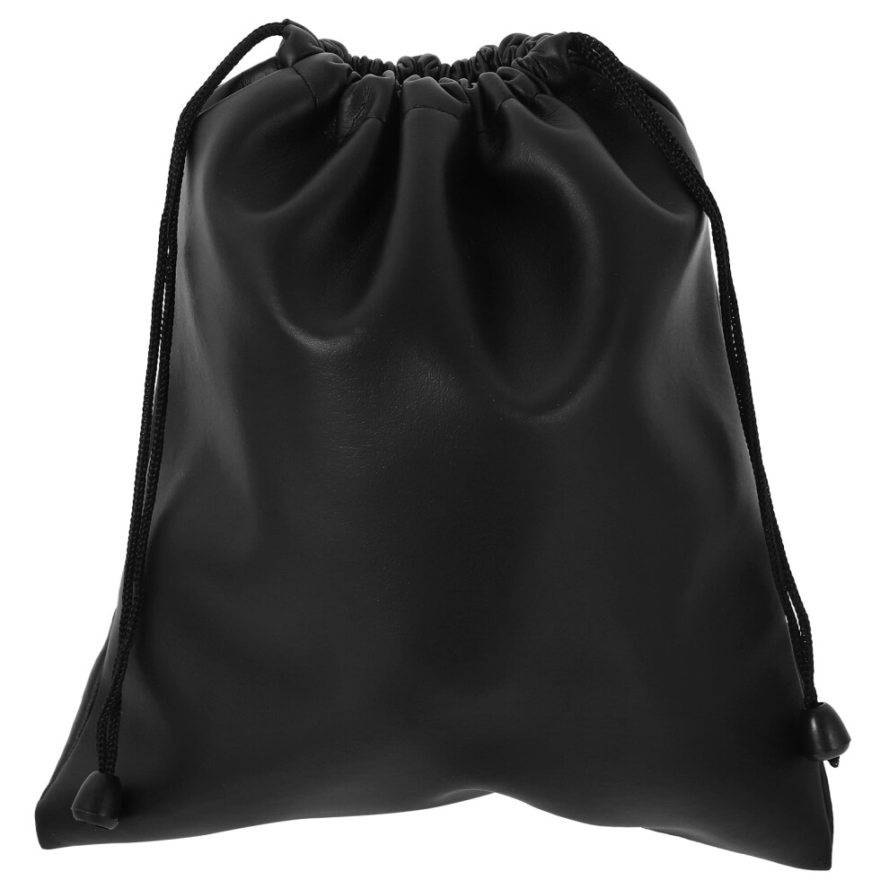 Headphone Storage Bag Big Capacity Headband Bags Artificial Leather Pouch Waterproof Protective Headphone Pouch (Black) Black 9482828340536