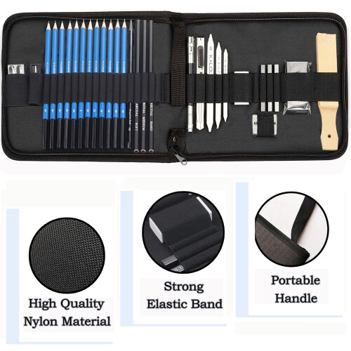 32 Pcs Sketch Pencil Set Professional Sketching Drawing Kit 2