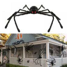35" Halloween-dekorationer Edderkop Virtuel Realistisk Behåret Edderkop Børnefestgave til Udendørs Indendørs