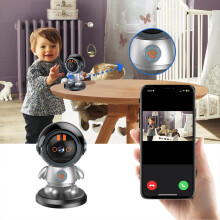Txmfgh3MP WiFi IP-kamera med humanoid detektion, panorering/vippefunktion, nattesyn, tovejslyd, kompatibel med xxx - Fjernovervågning af