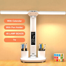 Multifunkčná LED stolová lampa s dotykovým USB nočným svetlom a držiakom na pero v kalendári, lampička na čítanie v spálni.