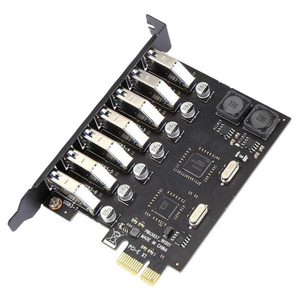 Usb 3.0 Pci-E Expansion Card Adapter 7 Ports Usb 3.0 Hub Adapter External Pci-E Extender Pci Express Card For Desktop 9773935117099