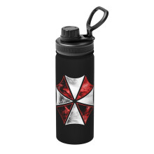 Resident Umbrella Evil Corp Symbol Sports -eristetty vesipullo, 18OZ ruostumattomasta teräksestä valmistettu uutuusvedenkeitin, kannettava muki