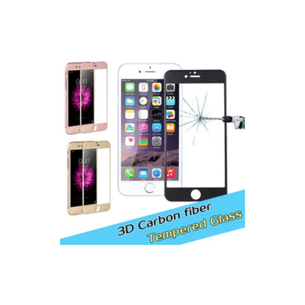 Compatible With Iphone 6/6S 2-Pack Carbon Fiber Screen Protector Hutech Fullfit 3D Hd Rose Gold 9773935118171