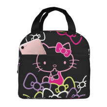 Naisten ja miesten Hello Kitty -eväslaukku vetoketjulla, vedenpitävä ja uudelleenkäytettävä kylmälaukku toimistoon/piknikille/työhön - Style3