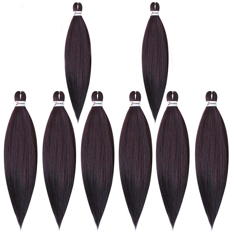 Unisex Pre Stretched Braiding Hair 26 Inch Synthetic Yaki Extensions For Women Natural Look Itch