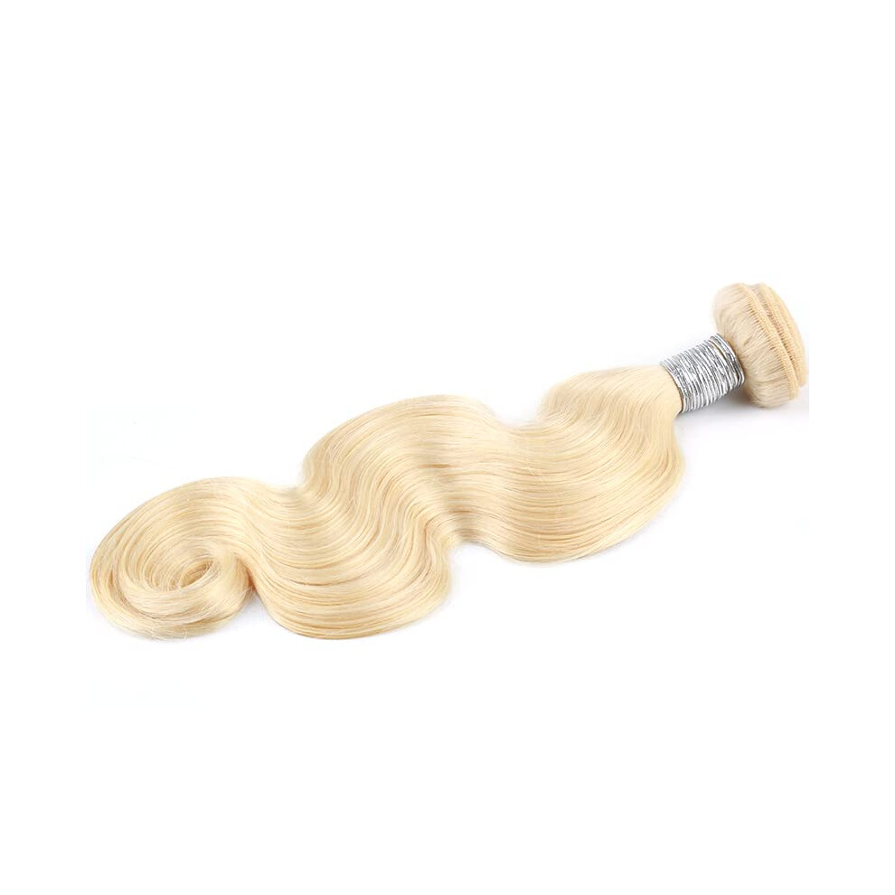 Unisex Blonde Human Hair Bundle 20 Inch 613 Body Wave Double Weft Brazilian Virgin Hair Extensions