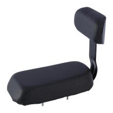 Bike Rear Seat Cushion with Backrest Durable Easy Install Accessories for Passenger, Black