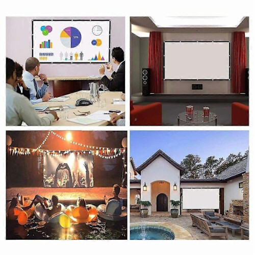 Projector Screen 100 Inch Foldable 16:9 Projector Screen Home Cinema Projector Screen 1