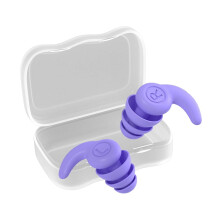 Children Ear Plugs for Sleeping Noise Cancelling, Reusable Waterproof Silicone Ear Plugs with Case for Swimming, Sleeping, Snoring(Purple)