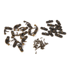 Wooden Box latch hook - Antique Decorative Jewelry Gift Wine Wooden Box Hasp Latch Hook With Screws 12Pcs (Size : Left)