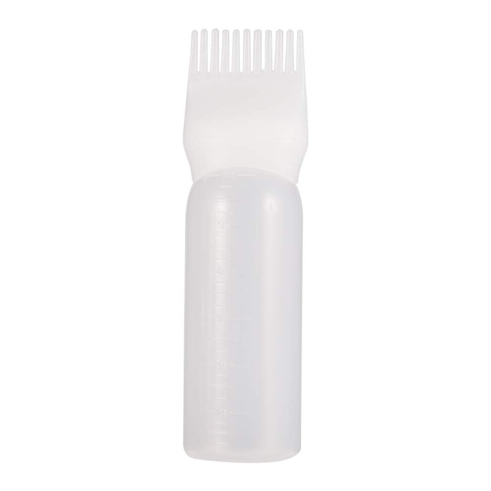White Reusable Hair Dye Applicator Bottle With Graduated Brush For Precise Salon Hair Coloring