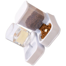 Automatic Pet Feeder with Water Dispenser for Cats and Dogs, Large Capacity Indoor Feeding Station White Ref: 2893