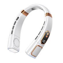 Soldes d'été ! Ventilateur numérique USB avec lumière colorée, ventilateur de cou portable et silencieux, idéal pour une utilisation en