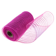 XIUH Förpackningsfodral Juldekorationsnät Blomförpackningsnät Plast Guldtrådsnät Rulle För Kransinslagning 15cmX10Storlek (Rosa)