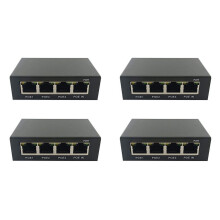 Switch di rete extender Gigabit POE 100/1000M a 4 porte, IEEE 802.3 Af/At, plug-and-play per switch PoE, NVR, telecamere IP e AP.