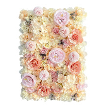 Zriyin Wedding Supplies levert hoteldecoratie, zoals rozen, pioenrozen, kunstbloemen, muurdecoratie en champagnekleurige bloemen.