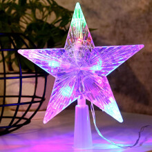 Estrella LED que cambia de color para la cima del árbol de Navidad, decoración luminosa para árboles de interior y exterior.