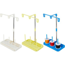 3 Sets Plastic Thread Holders 3 Colors Thread Spool Holder 3-Spool Thread Holders for Embroidery and Sewing DIY Craft 11.5x21x32cm