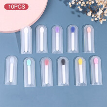 10 pinceles de labios multifuncionales de silicona, aplicadores portátiles de brillo labial