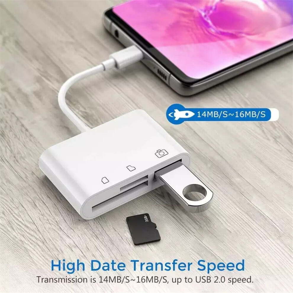 Lulshou 3 In1 Type C To Usb 2.0/Sd/Tf Memory Card Reader Otg Hub Adapter For-Pro 9773935123625