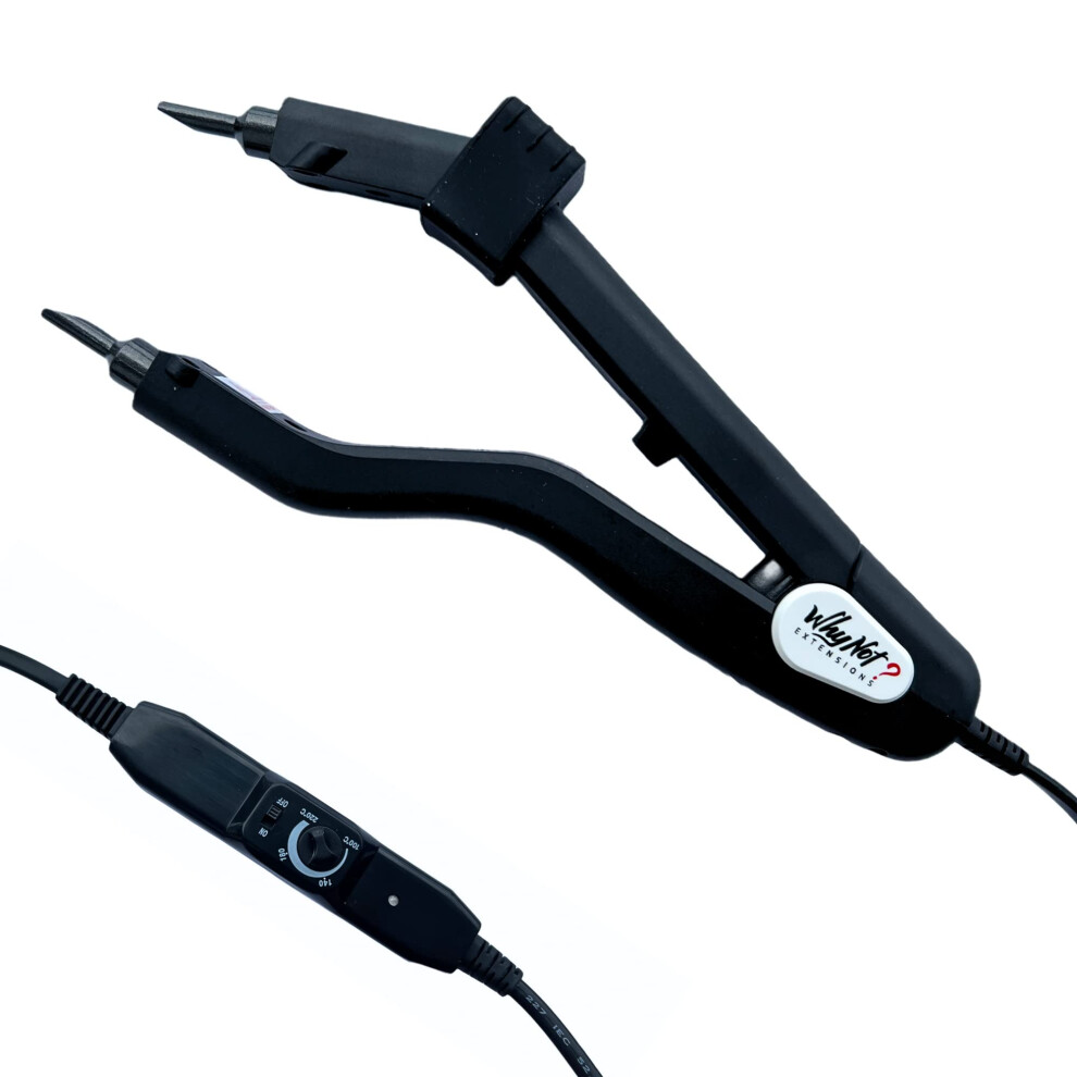 Unisex Black Keratin Hair Extension Heat Tool With Adjustable Temperature, Fusion Bonding Iron