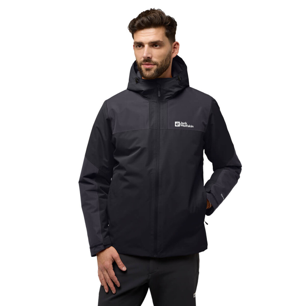Jack Wolfskin Mens Jasper Waterproof Breathable Insulated Jacket Black