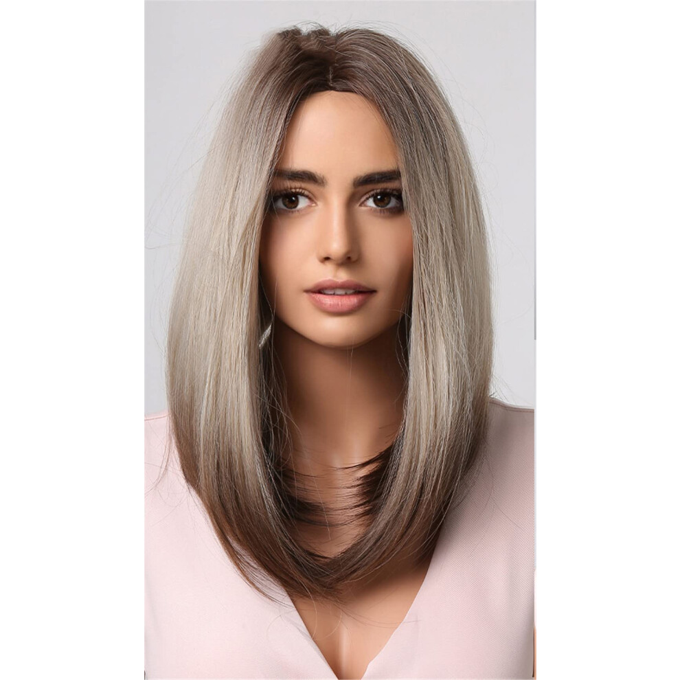 Unisex Black Short Bob Wig With Bangs For Women, Heat Resistant Synthetic Hair, Natural Silky Texture Lc20101