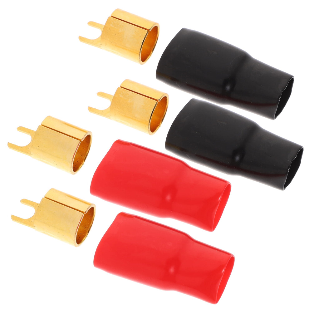 2 Pairs Spade Terminal Crimp Connectors Speaker Wire Speakers Electric Currents Crimpable 9482828974755
