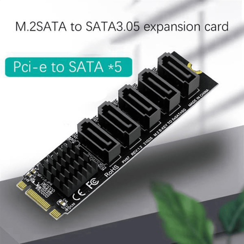 3X M.2NGFF B-Key SATA Change Κάρτα επέκτασης 5 θυρών Κάρτα επέκτασης 6Gbps JM575Chipset 1