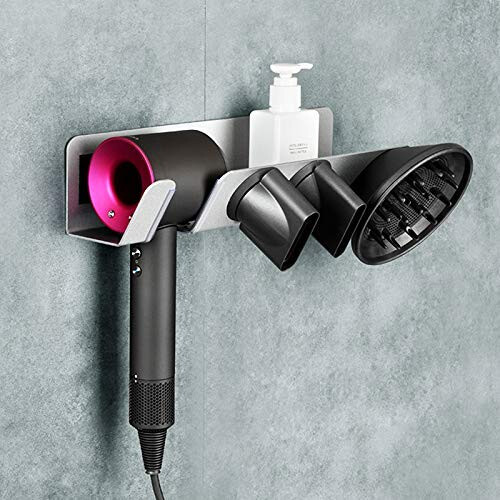Hair Dryer Holder Wall Mount with Adjustable Angle Control for Hands Styling 2
