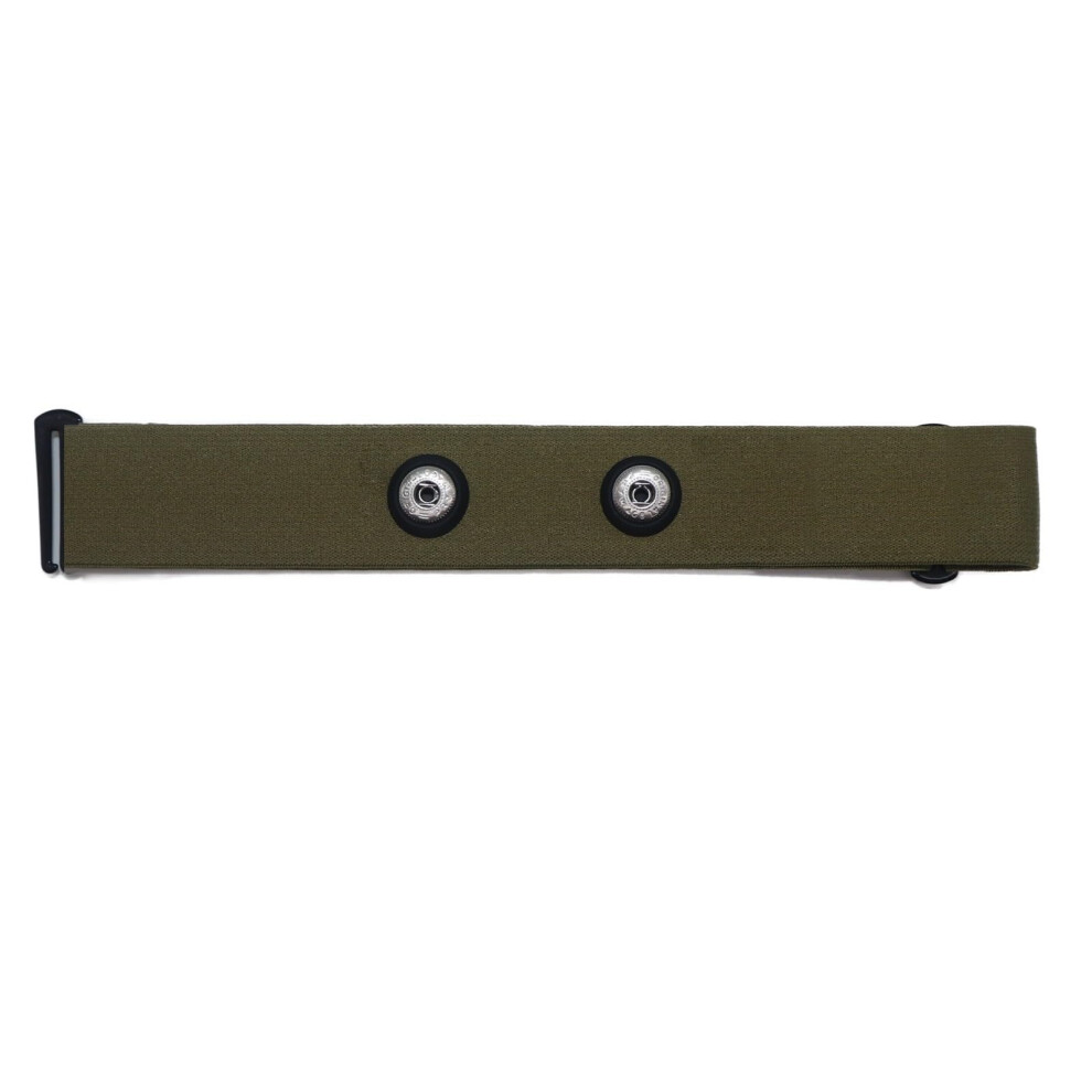 Chest Strap Heart Rate Monitor Adjustable Silicone Belt for Fitness Tracker Green