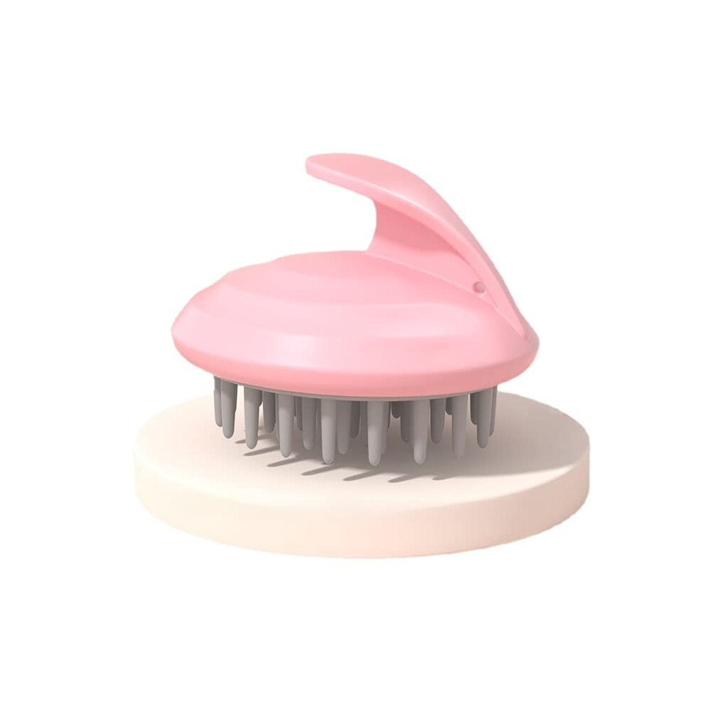Pink Scalp Massager Soft Silicone Shampoo Brush For Gentle Massage And Daily Shower Exfoliation