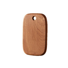 Small Teak Cutting Board for Fruits and Sticky Foods, Compact EasyClean Solid Wood Surface