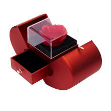 Fnyoxu Fruit Shape Preserved Red Real Rose Box Gifts for Her,Mom,Women,Girlfriend,Wife,Gifts Ideas for Birthday Valentine's Day Christmas